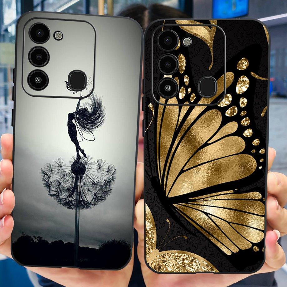 For Tecno Spark 8c spark8 Phone Case Spark GO 2022 Back Cover Matte Soft TPU Silicone Bumper Child Fashion Cartoon Pattern Funda
