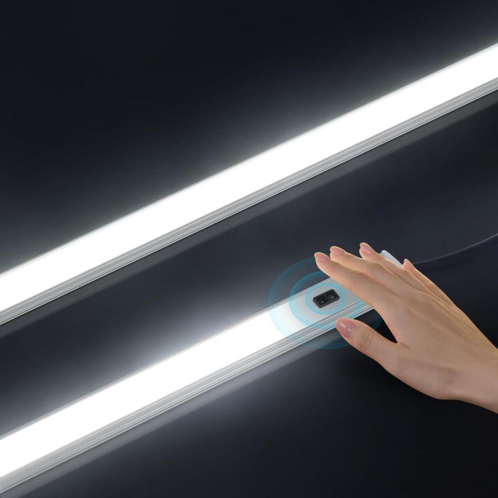 LED Indoor Night Light 30/40/50 Cm USB Plug Hand Wave Activation 5W/6W/7W Bright Lamp Bar for Counters,Sinks,Wardrobes,Desks