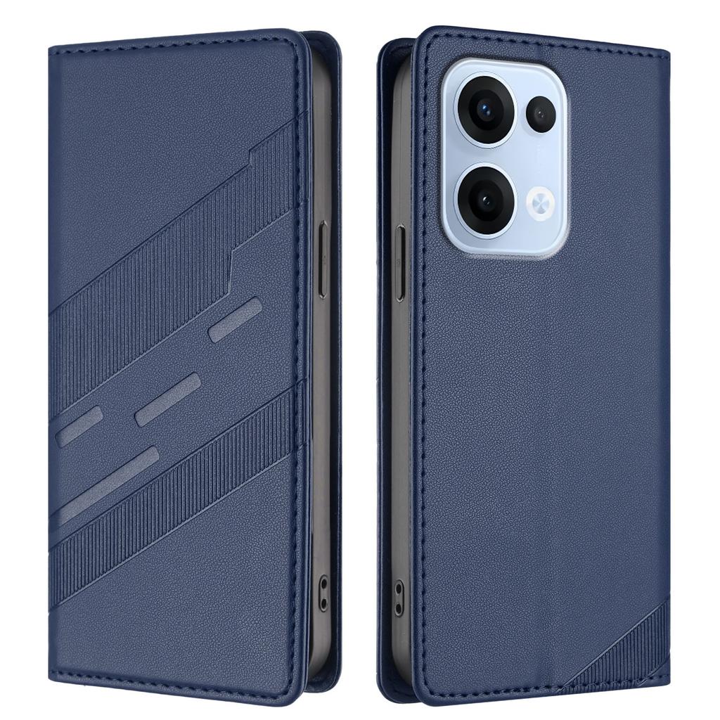 Для Oppo Reno13 5G (Глобальный) Чехлы для телефонов Панк-стиль Тисненый Кошелек Подставка Кожаная обложка
