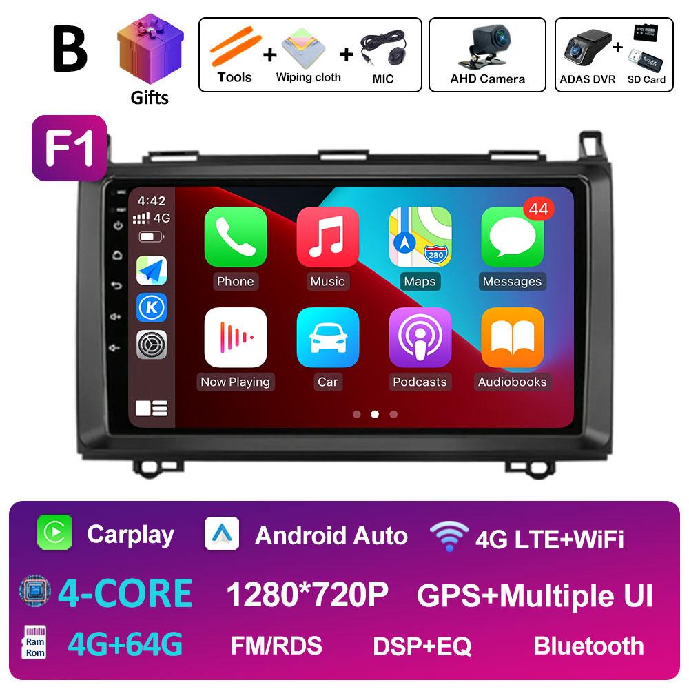 Навигация GPS беспроводной Carplay для Mercedes Benz W169 W245 B200 W906 Sprinter W639 Vito Autoradio Bluetooth 2.5D сенсорный экран