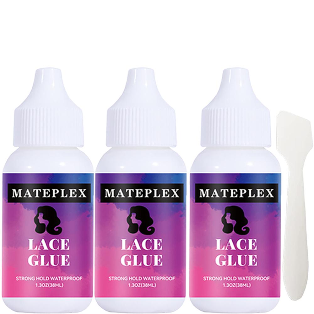 4PCS/Lot Wig Glue For Lace Waterproof Lace Glue Adhesive Strong Hold Hair Edge Control Melt Band Hair Brush Wig Installation Kit