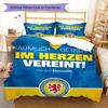 Eintracht Glory Bedding Quilt Set Quilt Cover Pillowcase Home Decoration Birthday Gift (1 * duvet cover + 2 * pillowcase, without core)