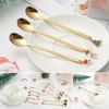 Fashion Christmas Xmas Gifts Coffee Spoon Stainless Steel Tableware Table Ornament
