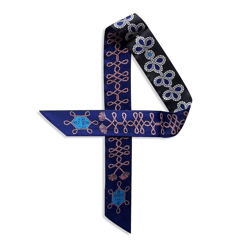 2024 Silk Twilly Scarf: Stylish Ribbon for Bag Handles & Hair