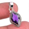 Натуральный африканский аметист, драгоценный камень, стерлинговое серебро 925 пробы, подарочная подвеска 1 дюйм p3P70
