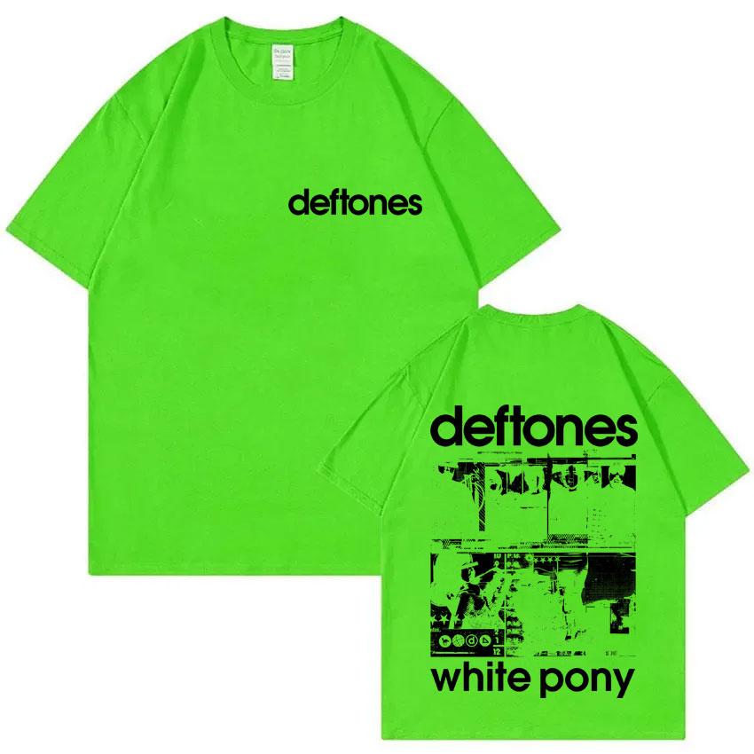 Rock Band Deftones White Pony Double Sided Print Tshirt Unisex Hip Hop Alternative Metal Oversized Streetwear Male Fashion Tshirt