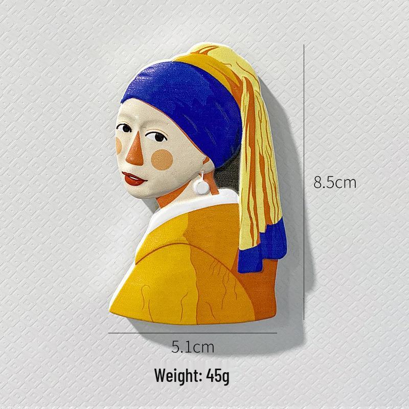 3D Полимерный Магнит на Холодильник: Знаменитая картина Ретро наклейка с персонажем