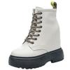 11cm Genuine Leather Ankle Boot Autumn Women Boots Platform Fashion Height Increasing Ankle Boots for Women Winter Shoes