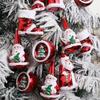 Creative Santa Claus Hanging Ornaments Delicate Waterproof Christmas Ball Painted Christmas Tree Decoration Pendant Wedding