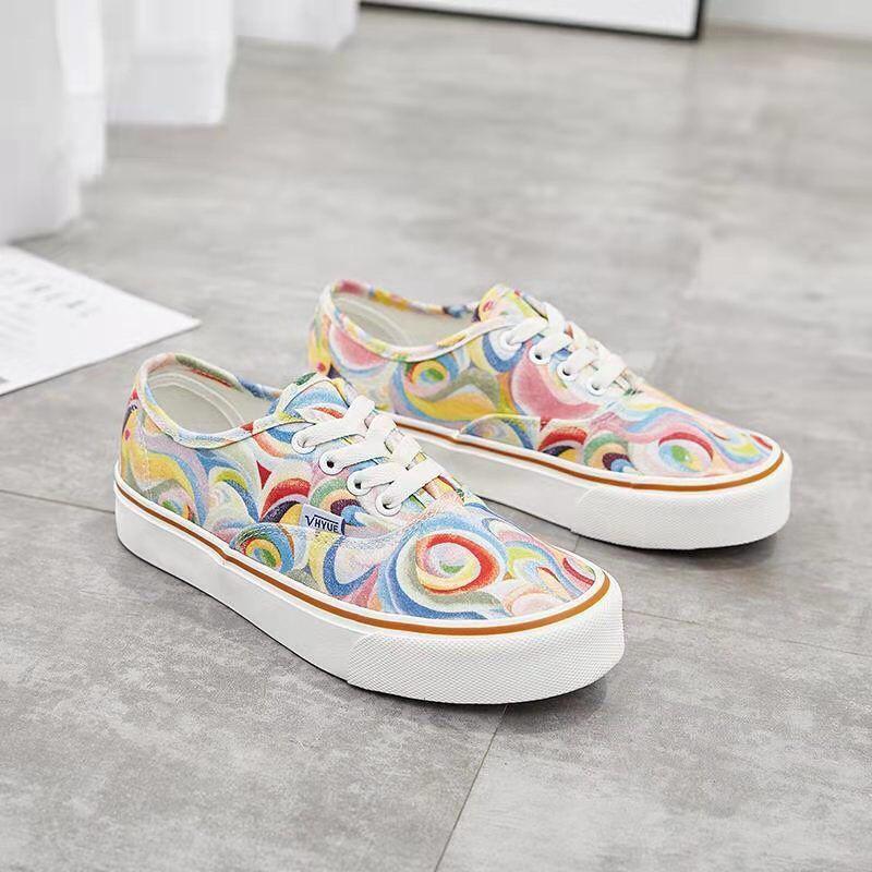 Модная обувь каваи для женщин, холщовая женская обувь, плоская, милая, на шнуровке, тренды 2024, для ходьбы, дизайнерская, осенняя, роскошная, вулканизированная, для весны А