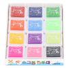 Ink Pad 12 Colors Environmental Friendly Safe Harmless Easy Cleaning DIY Fingerprint Stamp Ink Pad