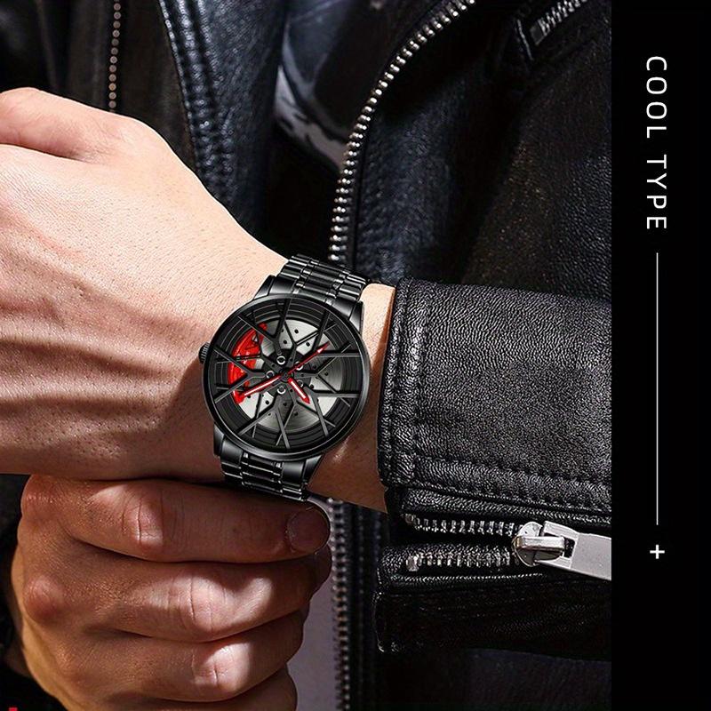 Fashion Men's Watches Luminous Wheel Watches Business Sports Casual Watches Quartz Steel Watches,Gifts for Men