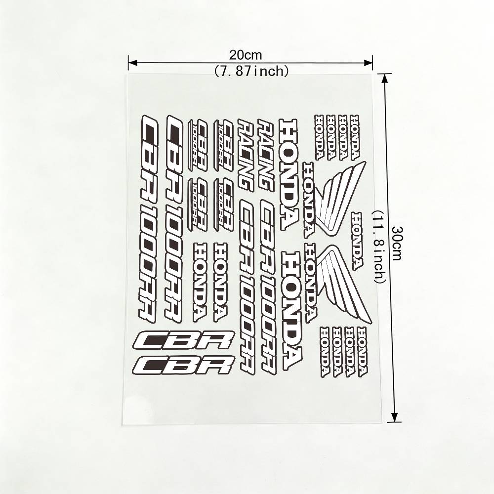 For HONDA CBR 18 colors Waterproof Reflective Motorbike Stickers Easy Peel Removable Decals for Motorcycle Car