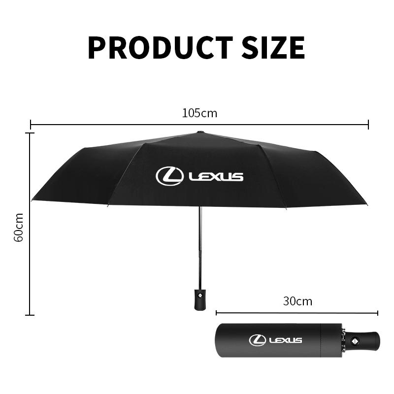 GEFF2 Portable Auto Emblem Business Umbrella For Lexus F-SPORT ES RX NX LS UX LM LX GX LC RZ IS CT GS RC HS SC TX L Accessories