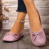 Модная женская обувь в стиле ретро с круглым носком, красная замшевая, повседневные балетки на плоской подошве, модные неглубокие слипоны, элегантные балетки для женщин, мягкая подошва