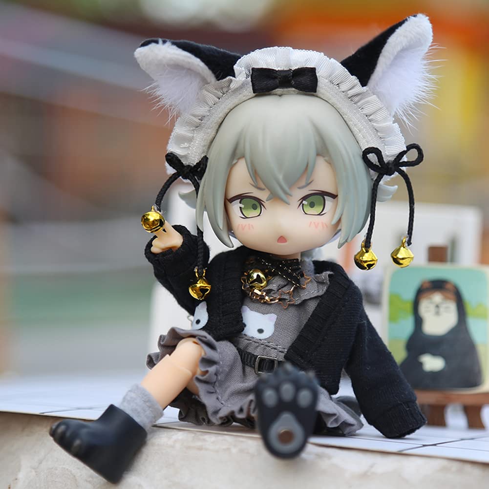 Rakulifey Набор одежды Obitsu 11 Одежда Платье Одежда для кошки Костюм размера OB11 Топ Одежда для куклы 112 Аксессуар для волос Одежда для куклы Obitsu Набор из 3 предметов