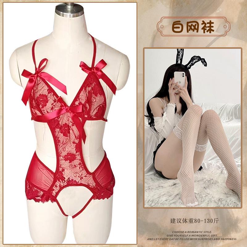 Sex underwear pure desire purple lace onesie sexy open crotch free temptation sex uniform