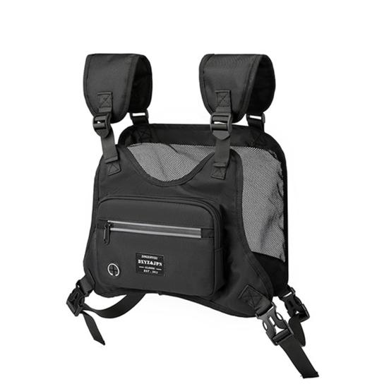 Нагрудная сумка для улицы, регулируемые ремни, вместительный водонепроницаемый карман на молнии для мужчин и женщин, спортивный жилет для бега, велоспорта, походов, путешествий, EDC, нагрудный пакет