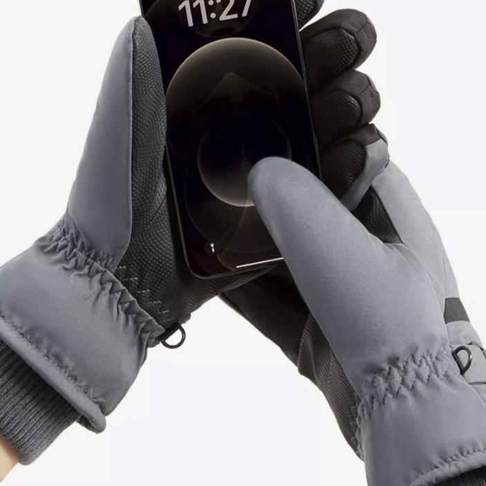 Лыжные перчатки Зимние велосипедные перчатки для мужчин и женщин Ветрозащитные перчатки для активного отдыха с толстым бархатным утеплителем Водонепроницаемые и нескользящие перчатки для сенсорных экранов