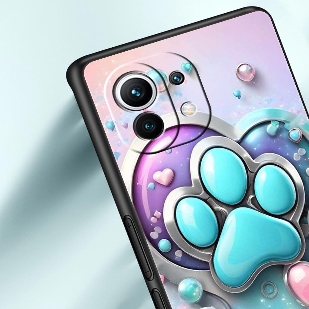Чехол для телефона Og Paw Print Aesthetics для Xiaomi Mi 17 15 14 13 12 11 Ultra 15T 14T 13T 12T 11T Pro Lite 5G Мягкий корпус из ТПУ