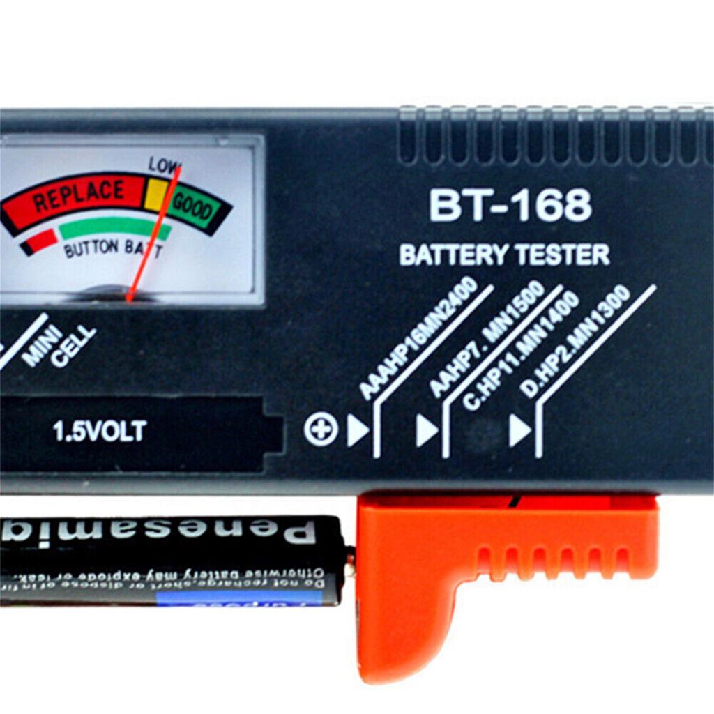 Bt168 Battery Capacity Tester Quick Check Pointer Type Aaa 9v 1.5v Button Capacitance Diagnostic Tool
