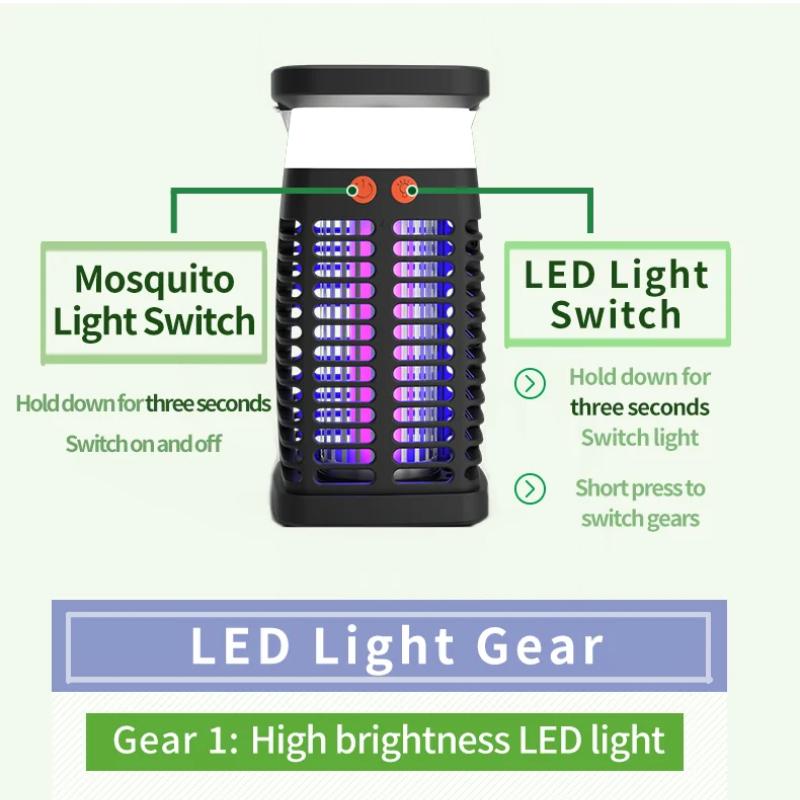 Новая солнечная лампа для уничтожения комаров, УФ-фиолетовый свет, лампа для уничтожения комаров, для улицы и помещения, многофункциональный уничтожитель комаров