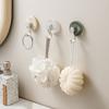 5Pcs Plastic Suction Cup Hook Punch Free Wall Hooks Creative Shower Towel Rack  Bathroom