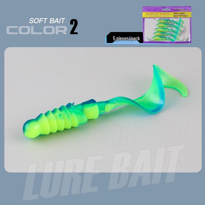 Большая волна, кудрявый хвост, мягкая приманка для окуня и мандаринки