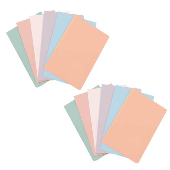 Slot Folders Macaron Color Plastic Double Pocket Heavy-Duty Business Card Slot Organizer Lightweight Sturdy File Folders