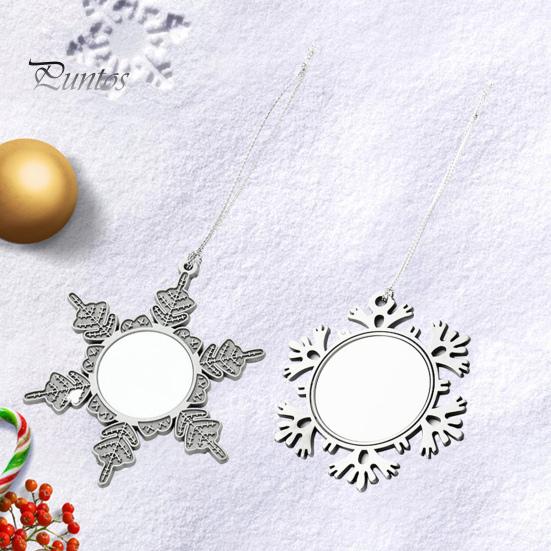 Снежинка Подвеска Рождественское украшение DIY Фото Подвесное украшение Сплав Снежинка Рождественская елка Настенный декор для окна Сад