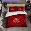 Hull KR Pattern Microfiber 3Pcs Bedding Set Decor Duvet Cover Set For Bedroom Home Use