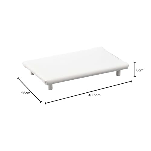 Yamazaki Tower Ironing Board, Tabletop with Legs, Small, White, Approx. W40.5 x D26 x H6cm, Comfortable to Hang, 5777