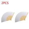 10-1pcs White Foldable Paper Fan Portable Chinese Bamboo Fan Wedding Gifts For Guest Birthday Party Decoration Kids Painting