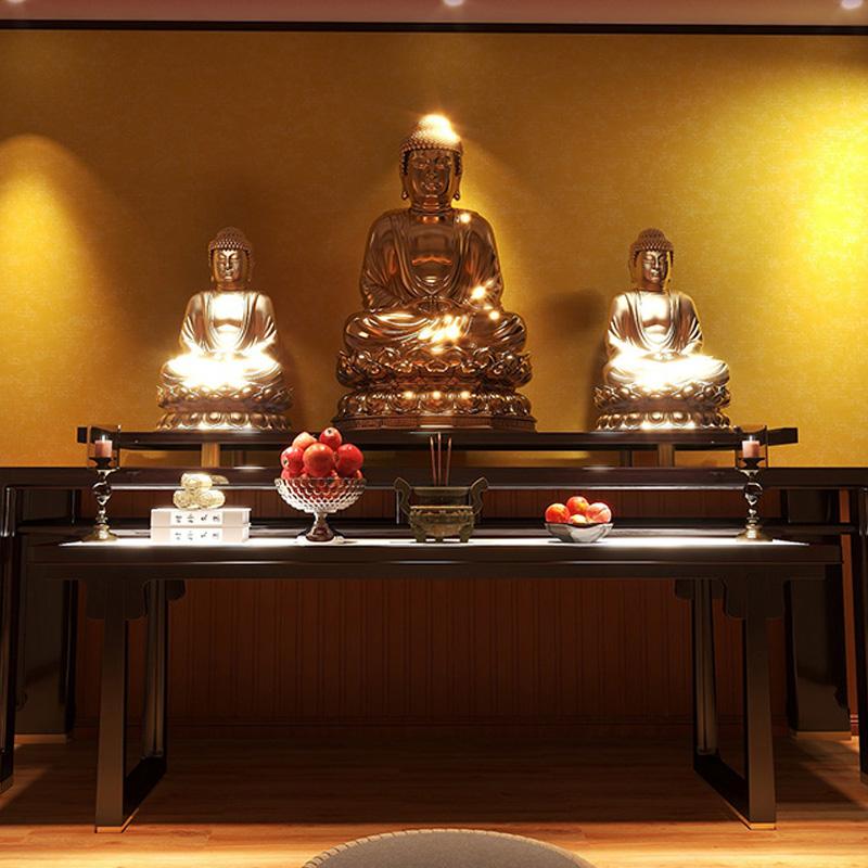 Золотые самоклеящиеся обои Будда украшение стола Ремонт Огнестойкая золотая бумага Украшение дома