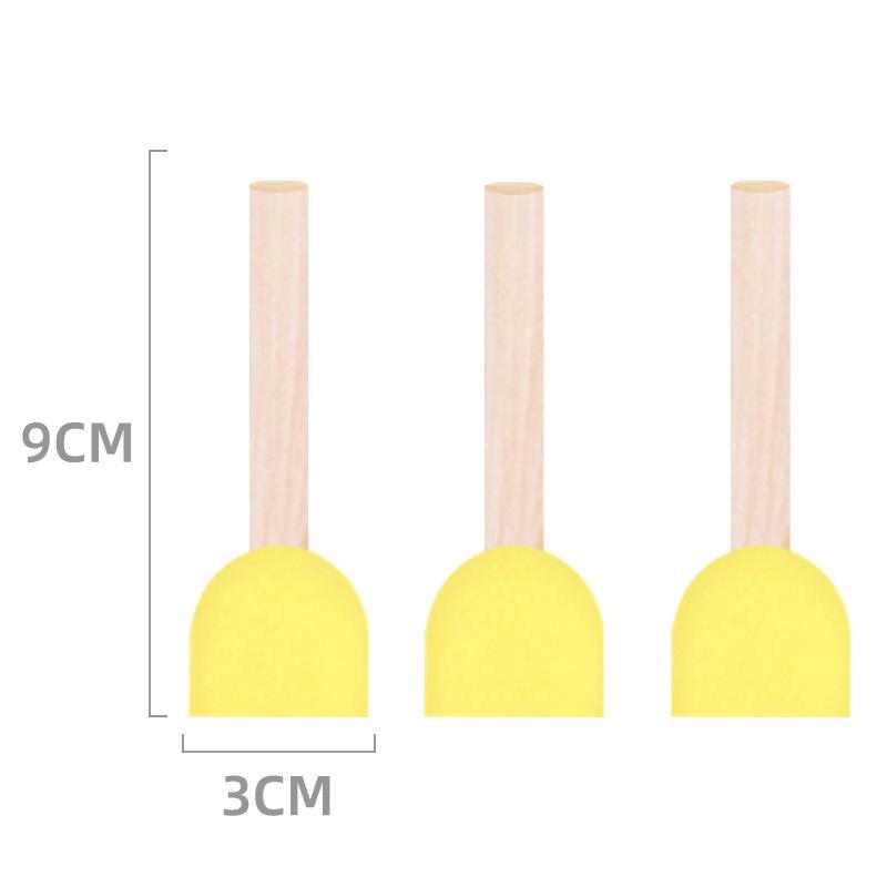 Детская кисть-губка в форме гриба с деревянной ручкой для рисования и граффити