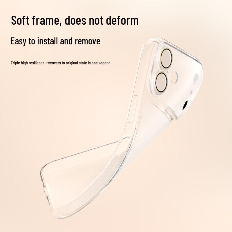 Baizou Ultra-Thin Frosted Transparent iPhone Case with Integrated Glass Lens Protector