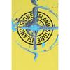 STONE ISLAND Мужская футболка с принтом, свободный крой, круглый вырез, короткий рукав, топ Желтый 74152NS83-V0051