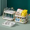 Water Cup Storage Rack with Tray Double-layer Tea Cup Coffee Storage Rack Water Cup Glass Tabletop Tray Drain Shelf