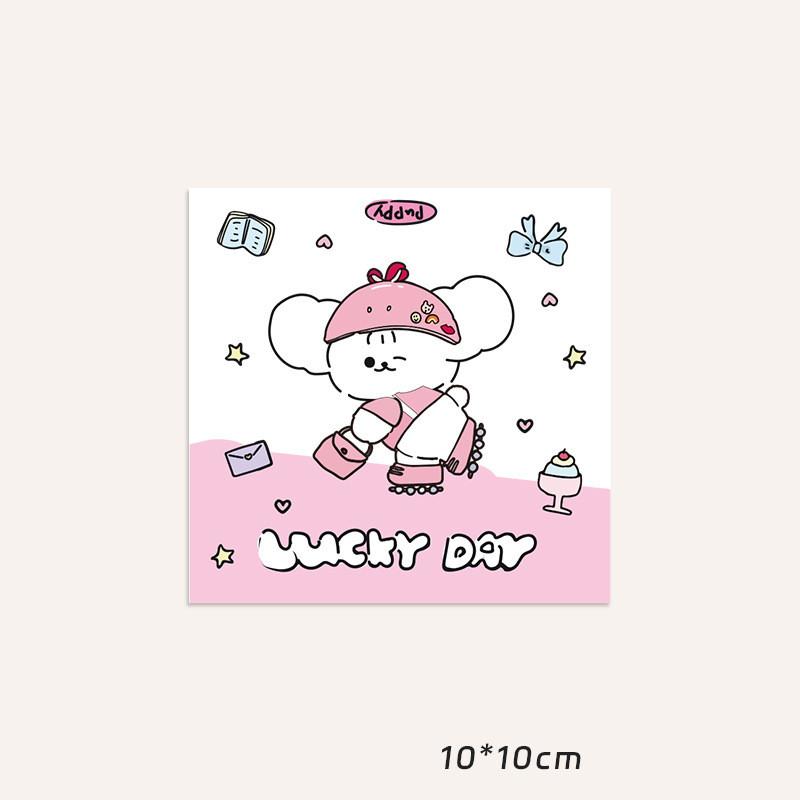 10 шт., кавайная мультяшная летняя карта для щенка, открытка на спине, Opp сумка, милая Kpop Star, 3 дюйма, фотокарта, сделай сам, декор, упаковочный материал