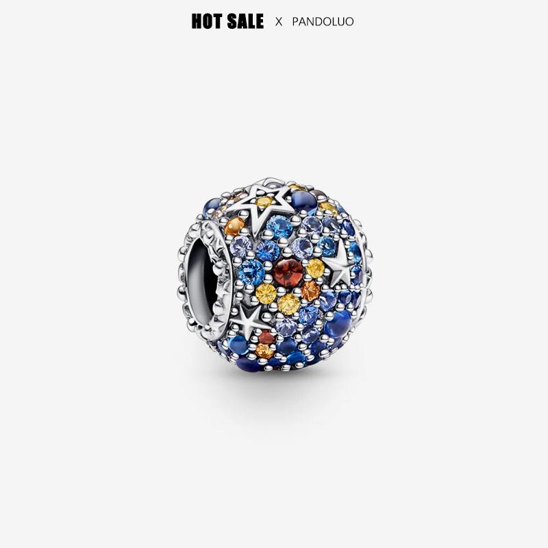 925 Silver Star Moon Series Charm Beads Fits Original Pandora Pendant Bracelets For Women DIY Jewelry Party Birthday Gifts