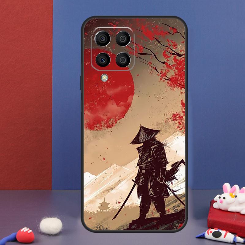 Япония Ниндзя Самурай Красное Солнце Чехол Для Samsung Galaxy M16 M06 M36 M56 M15 M11 M31 M21 M53 M13 M32 M52 M35 M55 M14 M34 M54