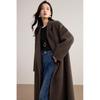 Shangdoupila Women's 100% Wool Lapel Long Winter Coat