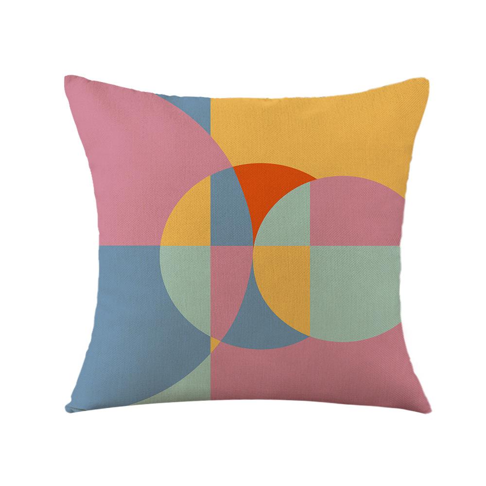 Геометрическая красная наволочка Офисная подушка Подушка для дивана Прикроватная подушка-спинка Наволочка