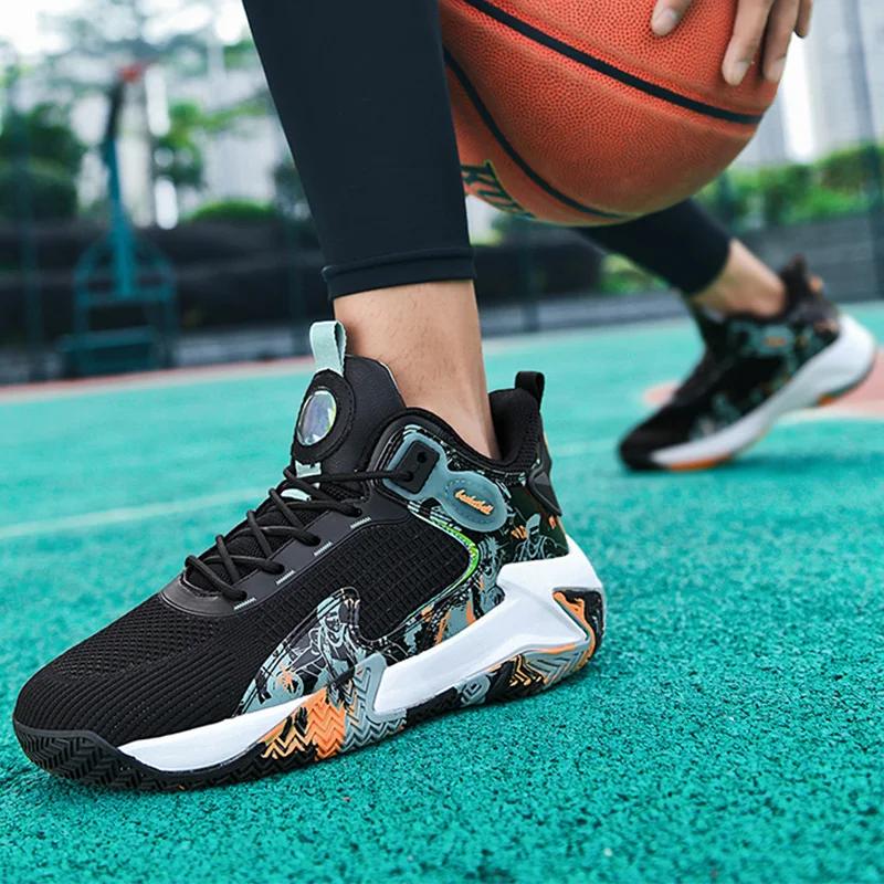 Модные мужские баскетбольные кроссовки для спортивной площадки, нескользящие, для спорта на открытом воздухе, мужские дышащие кроссовки для тренировок, студентов, оригинальные баскетбольные кроссовки