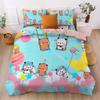 Милый Постельный Комплект с Мишками, Пододеяльник с Принтом Мишек Бубу Дуду для Детей Мальчиков Девочек Подростков, Пододеяльник с Мультяшным Животным Одиночный