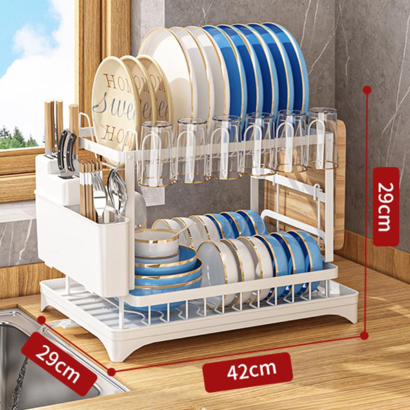 Kitchen Dish Rack Household Chopsticks Knife and Fork Storage Rack Countertop Drying Rack