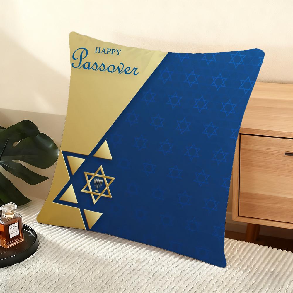 Passover Cushion Cover Soft Short Plush Pillow Cover Smooth Cozy Texture Aesthetic Cushion Case Home Decor