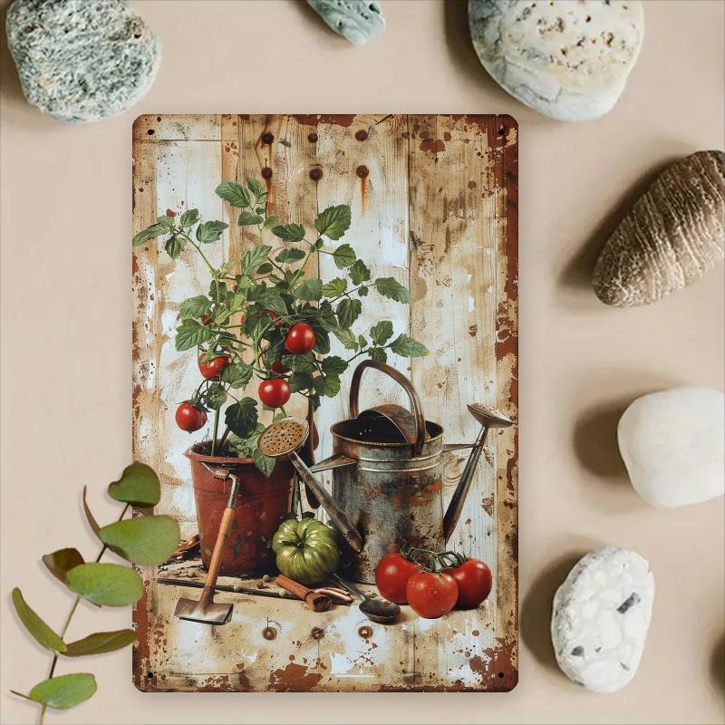 Vintage Metal Sign Featuring a Shamrock Design with an Uplifting Quote Ideal for Decorating Your for Home Or Coffee Shop Me