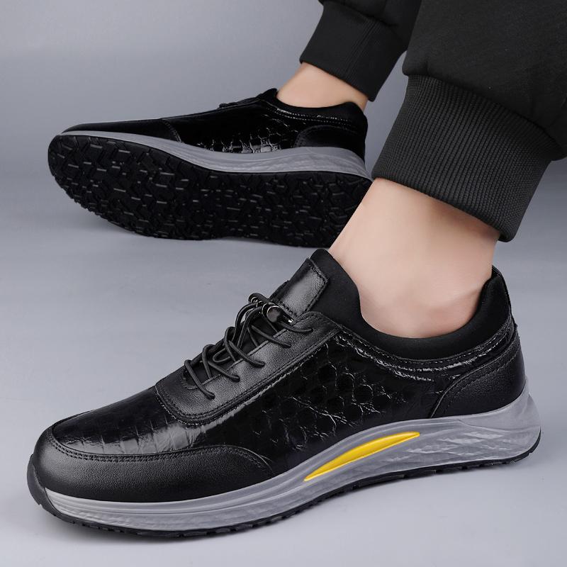 Высококачественные мужские кроссовки Мужские легкие повседневные туфли для ходьбы Натуральная кожа Мужские кроссовки Роскошный бренд Мужская трекинговая обувь