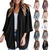 Women's Fashion Solid Color Loose Cardigan Sweater Knit Shirt T-Shirt Tops